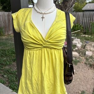 Hollister Baby Doll yellow top